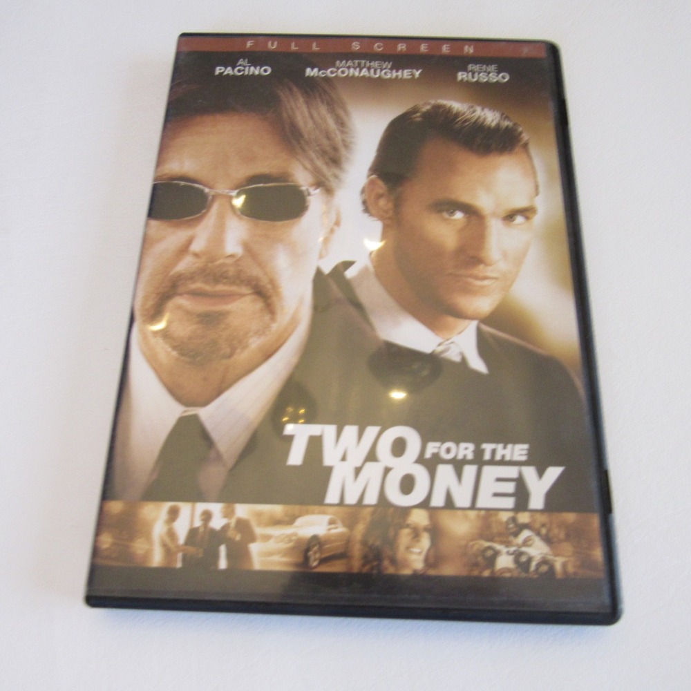 Two For The Money DVD Al Pacino Matthew McConaughey‎ Full Screen 2005 Thriller